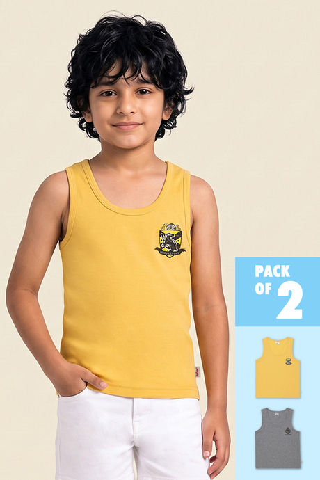 Buy Lee Cooper Boys Harry Potter Vest (Pack of 2) - Multicolor